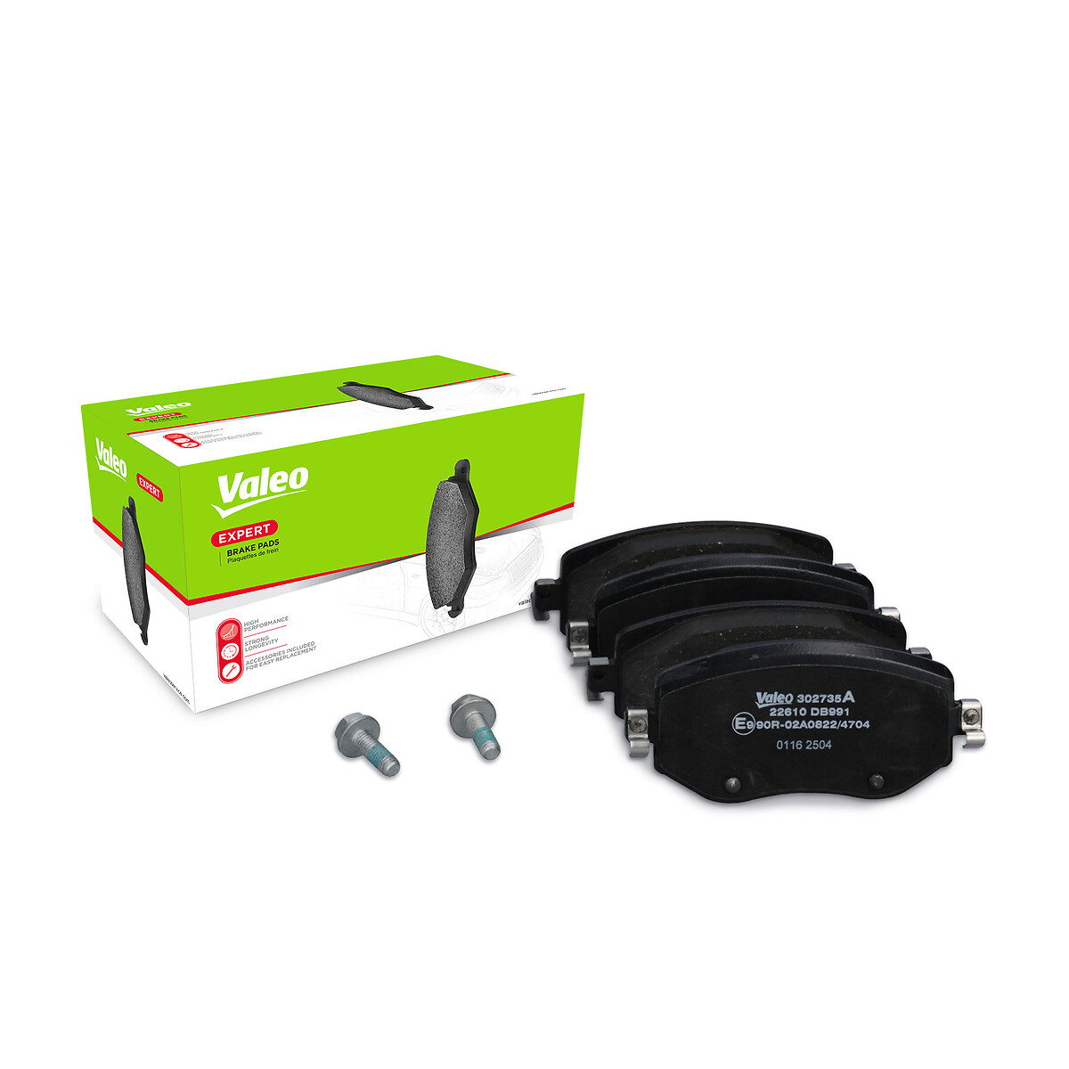Jeu de 4 plaquettes de frein VALEO ref. 302735A